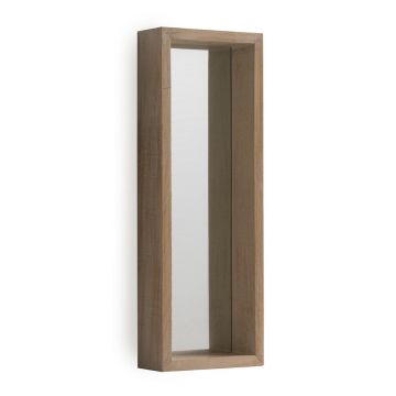 Oglindă cu ramă de perete din lemn paulownia Geese Pure, 62 x 22 cm