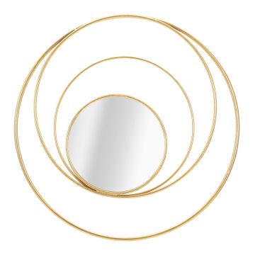Oglinda de perete Arc Glam, Mauro Ferretti, Ø 80 cm, fier, auriu
