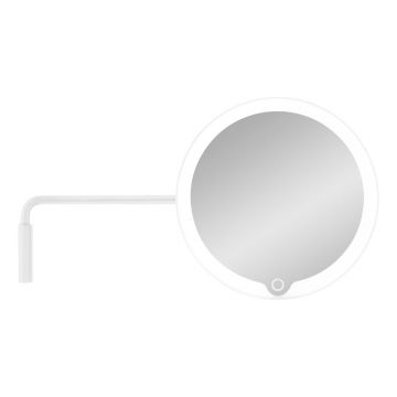 Oglindă de perete/cosmetică (5x) cu led/de mărire ø 20 cm Modo – Blomus