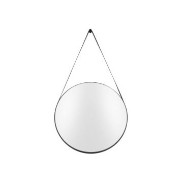 Oglindă de perete PT LIVING Balanced, Ø 47 cm, negru