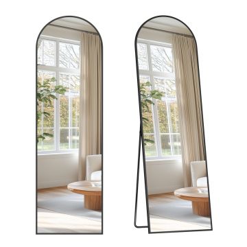 Oglinda de Podea, Gloria, Negru, 150x40x1.3cm