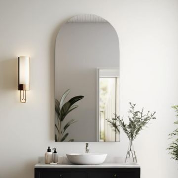 Oglinda Simpla 45x190 cm Semiovala 2 prin lipire adeziv - 45 cm / 190 cm