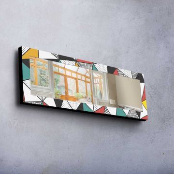 Oglinda decorativa, 40120MA-046, Cadru: 100% LEMN DE PIN (Grosime: 27 mm), Multicolor