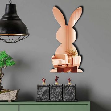 Oglinda decorativa, EAS005ROSEGOLD, Partea de jos: 100% EVA (Grosime: 10 mm), Auriu roz