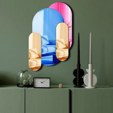 Oglinda decorativa, Ozgl512, Partea de jos: 100% EVA (Grosime: 10 mm), Multicolor