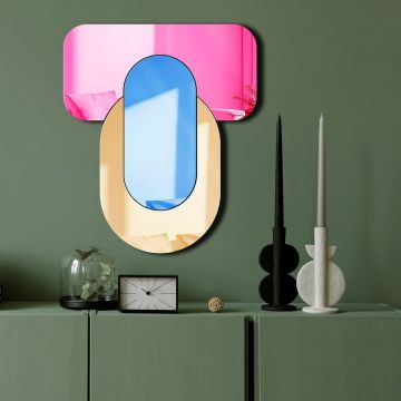 Oglinda decorativa, Ozgl519, Partea de jos: 100% EVA (Grosime: 10 mm), Multicolor