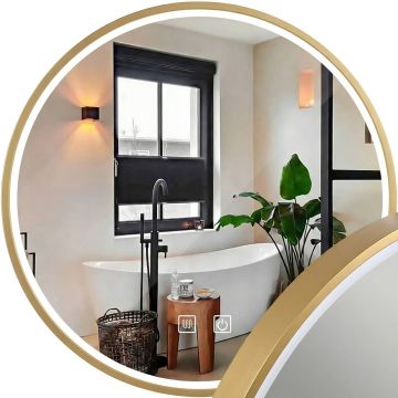 Oglindă LED 100cm MMJ BRUSH GOLD