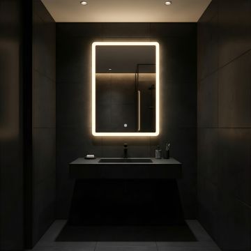 OGLINDA LED CU INTRERUPATOR TOUCH 18W/4000K/2000LM 450*750MM 220V IP44 - Default Title