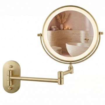 Oglindă LED Glow Brush Gold