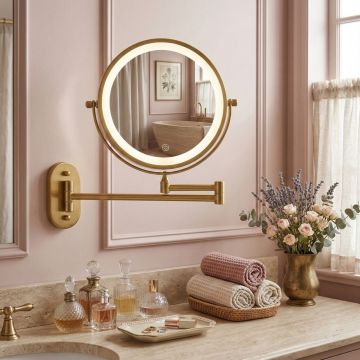 Oglindă LED Glow Old Gold