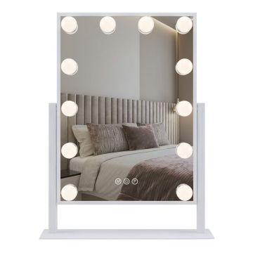 Oglindă LED HOLLYWOOD White 30x40