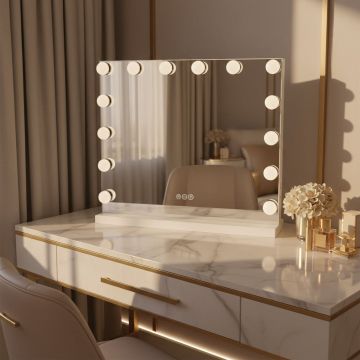 Oglindă LED HOLLYWOOD White