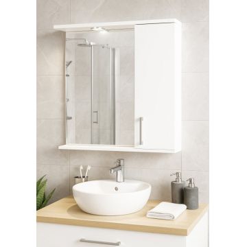 Oglinda PROMO, alb, 65x60 cm