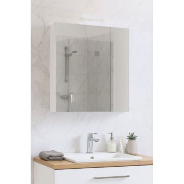 Oglinda SERENA, alb, 55x55 cm