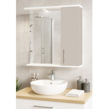 Oglinda seria 020, front MDF, taupe, 65x71 cm