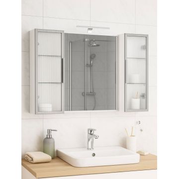 Oglinda seria 758, montata, alb, 100x68 cm