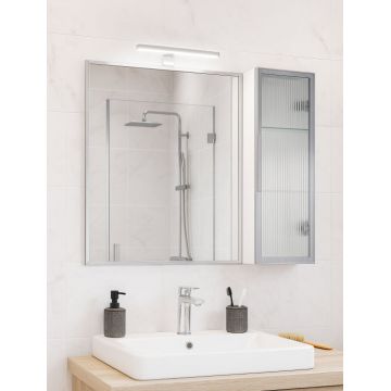 Oglinda seria 758, montata, alb, 70x68 cm