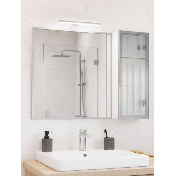 Oglinda seria 758, montata, alb, 80x68 cm