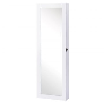 dulap bijuterii cu oglinda, 37x9.5x121 cm, neagra