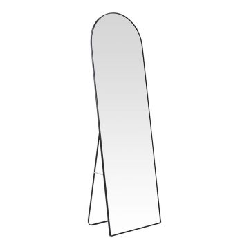 Oglinda aluminiu Plaza, Aluminiu, Negru, 50x28x160 cm