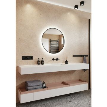 Oglinda cu iluminare led Dubiel Vitrum Zoe negru 80x80 cm