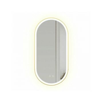 Oglinda cu iluminare Led Tutumi OVL 50x100 cm rose gold