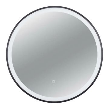 Oglinda cu iluminare si dezaburire Balneo Venus 100 cm cu rama neagra