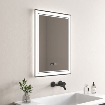 Oglinda cu iluminare si dezaburire Inter Ceramic 50x70 cm forma dreptunghiulara