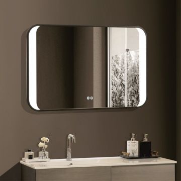 Oglinda cu iluminare si dezaburire Inter Ceramic dreptunghiulara 90x60 cm