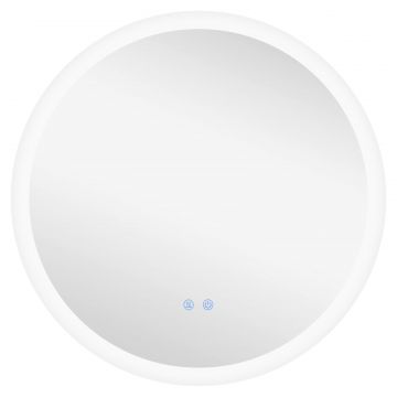 Oglinda de Baie cu Lumina LED Reglabila, intrerupator Tactil, si Functie de Memorie, O60x3 cm, Transparent