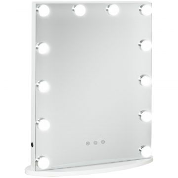 Oglinda de Machiaj cu LED  Reglaj Tactil de Lumina