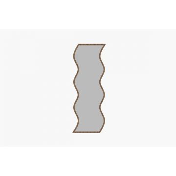 Oglinda de perete Re-Bloom Hanah Home, MDF 100%, 40x120x2.2 cm, alb/nuc - Verificat A · Re-Bloom