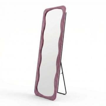 Oglinda de podea din catifea Lezour, nuanta mar putred, Catifea, 50x170 cm