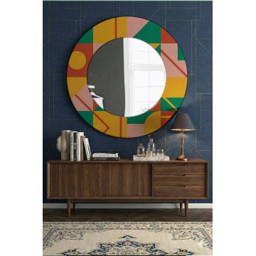 Oglinda decorativa, Artmdfmrr10, Sticla, Cadru: 100% MDF, Multicolor