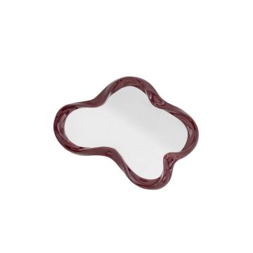 Oglinda decorativa, Bloomingville, Violeta, 47x7x62 cm, polirasina, rosu