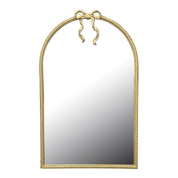 Oglinda decorativa Frensia, Lemn Aurit, Auriu, 58x93 cm