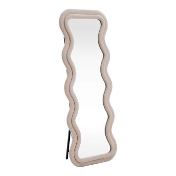 Oglinda decorativa Kerly, Bej - Gri, 60x33x160 cm