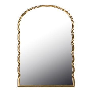 Oglinda decorativa Megike, Lemn, Auriu, 60x90 cm