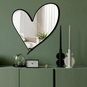 Oglinda decorativa Wallxpert, plexiglas 1mm/EVA 10mm, 43x48 cm, montare banda dubla, argintiu - Verificat A · Re-Bloom