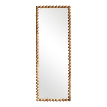 Oglinda din lemn cu finisaj Natural Ledalo, Lemn, 45x130 cm