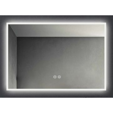 Oglinda dreptunghiulara Fluminia Siza cu iluminare LED si dezaburire