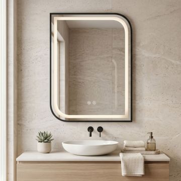 Oglindă LED ZONE 70X50 BLACK