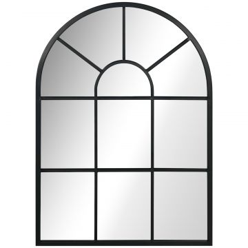 Oglinda Moderna de Perete - Arcuita 70 50 cm, Stil Fereastra Negru
