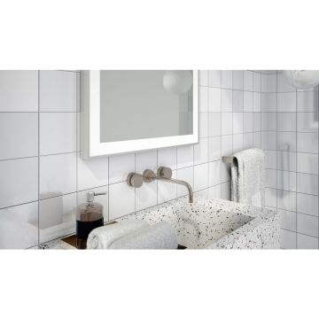 Oglinda reversibila dreptunghiulara LED Dubiel Vitrum Logan Black 60x80 cm