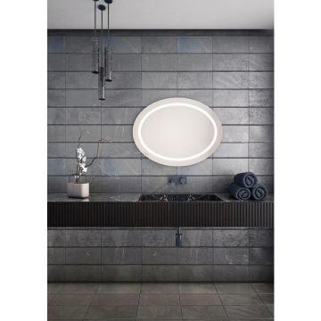 Oglinda reversibila ovala LED Dubiel Vitrum Dione 85x65 cm