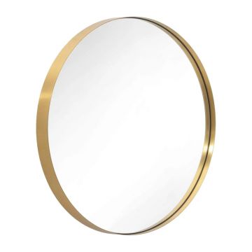 Oglinda rotunda Rea MR20G rama metalica aurie 60 cm