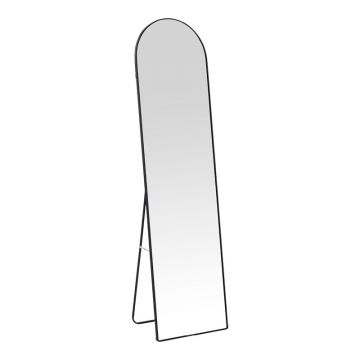Oglinda verticala aluminiu Plaza, model, finisaj negru, 40x28x150 cm