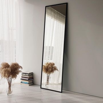 Oglinda Cheval Coolaina, Negru, 50x170x60 cm - Negru