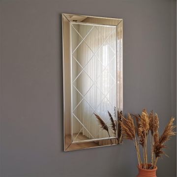 Oglinda decorativa Avant, Argint, 65x130x2 cm - Multicolor