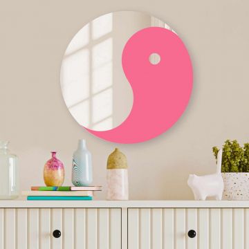 Oglinda decorativa, AY11727, Sticla, ø30 cm, Multicolor